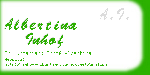 albertina inhof business card